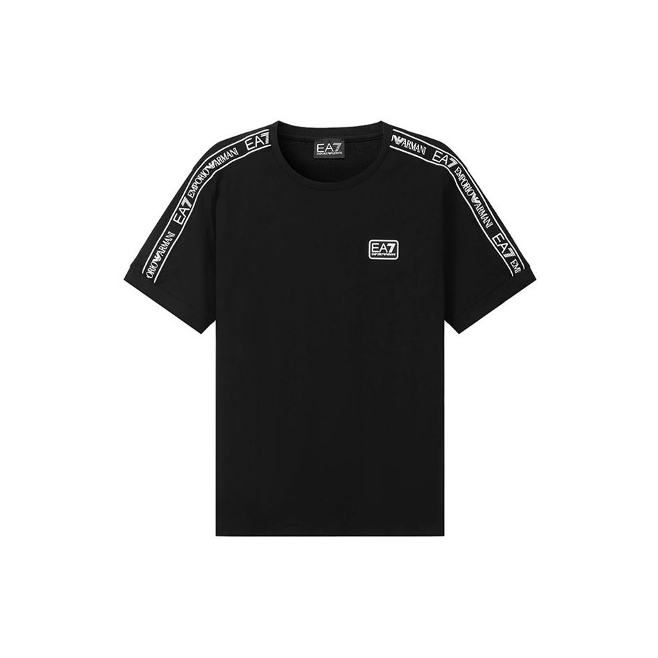 Emporio Armani Zomer 22 Katoenen T-shirt met Ronde Hals Heren tops Zwart 3LPT18-PJ02Z-0200 S
