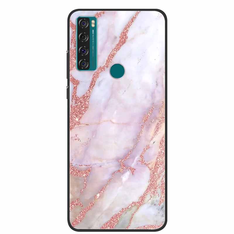 For TCL 20 R 5G Case Marble Silicone TPU Soft Phone Back Cover Case For TCL 20R 5G Funda Bumper Protector Capa Shockproof Coque