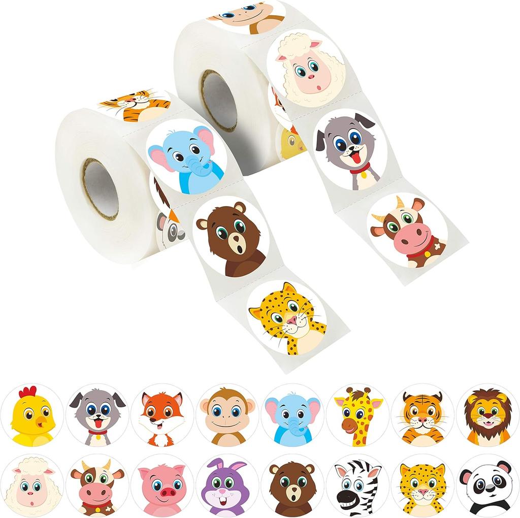 5001000Pcs Round Animal Fish Star Stickers Adorable Incentive Sticker Party Decoration Teacher Reward Encouragement Motivationa