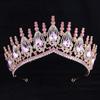 DIEZI 17 Colors Luxury Princess Opal Crystal Crown For Women Girls Wedding Elegant Luxury Baroque Tiara Party Hair Dress Jewelry