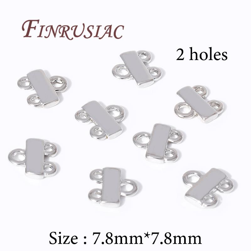 18K Gold Plated Pendant Bails Connector For Jewelry Making,2/3 Strand Layer Clasps For DIY Necklace Bracelets Accessories