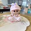 17cm Labubu Doll Outfit with Pleated Skirt Flower Hairpin and Baseball Cap Hat Set Labubu Clothing Accessories