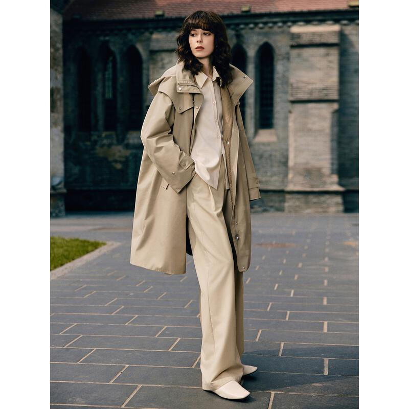 ELLE Women's Mid-length Hooded Duck Down Jacket
