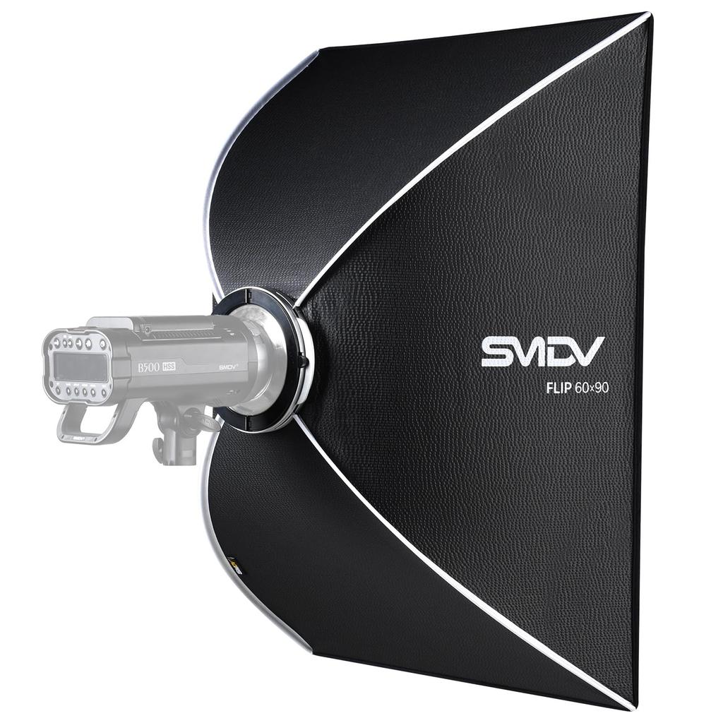 SMDV FLIP NEMO Softbox, 60x90cm, Body Only, Foldable, One-Touch Storage, Non-Fluorescent Fabric, Strobe, LED Lighting, Case Included, NEMO6090
