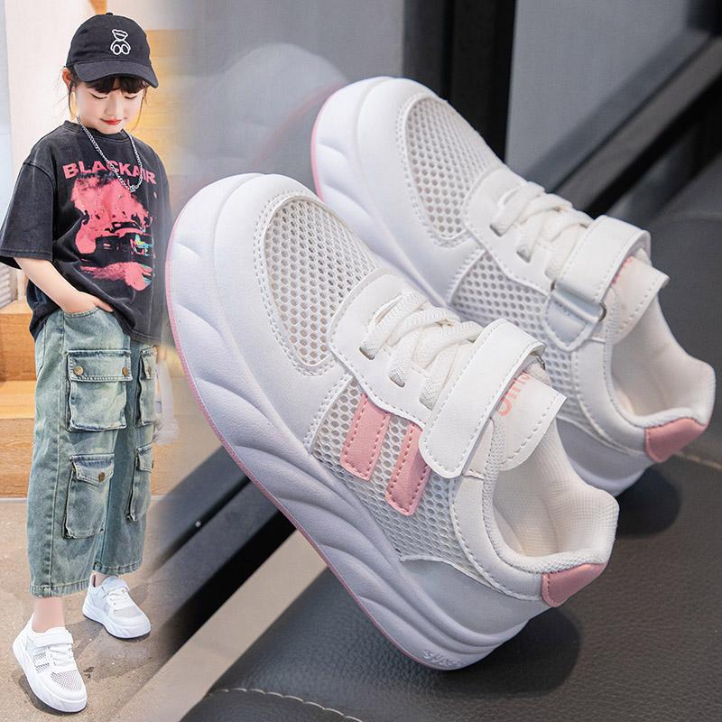 Kids Tennis Shoes Non-slip Mesh Breathable Children Casual Shoes Soft 2025 Brand New Students Sports Shoes for Boys Girls Trendy