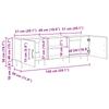 TV Stand Artisan Oak 150 x 30 x 50 cm Particleboard
