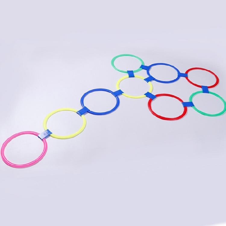 Educational Hopscotch Ring Training Game For Kids Body Sensory Development Antislip Plastic Hoops for Outdoor Activity