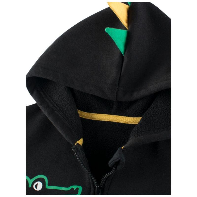 27Kids Children's Clothing Autumn and Winter Kids Sweatshirt Zipper Fleece-Lined Sweater Boys Dinosaur Outwear Boys Baby Fleece Clothes