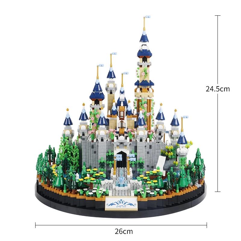 3600Pcs Building Blocks Princess Castle Mini Bricks Micro Assembling Blocks Model Set Construction Kit Birthday Gifts Toy 3600pcswithbox
