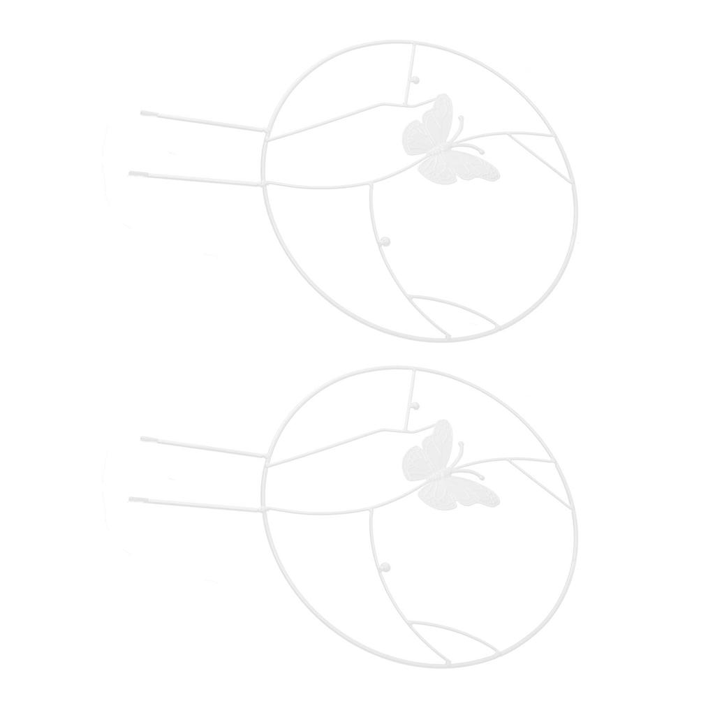 2PCS Flower Plant Support Stand Iron Climbing Frame for Home Garden Round Design