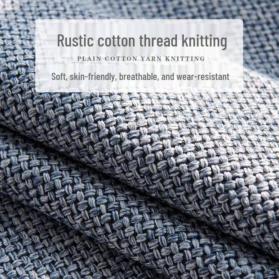 Universal Non-Slip Cotton Linen Sofa Seat Cushion – Four Seasons Style, Solid Color