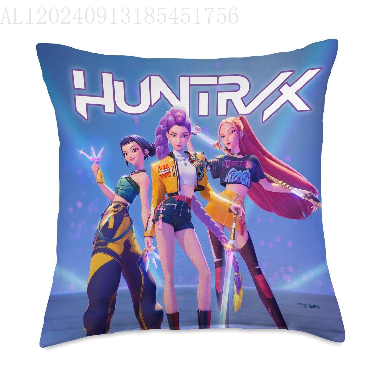 

Kpop Охотники на демонов Наволочка Мягкая Удобная с Принтом Huntrix Дом Автомобиль Диван Офис Наволочка Рождество Ежедневный Декор 45cm 45cm