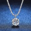 D Color 1/2CT Glassic Sparkling Round Cut Moissanite Pendant for Women Test Passed Lab Grown Diamond 925 Sterling Silver Elegant