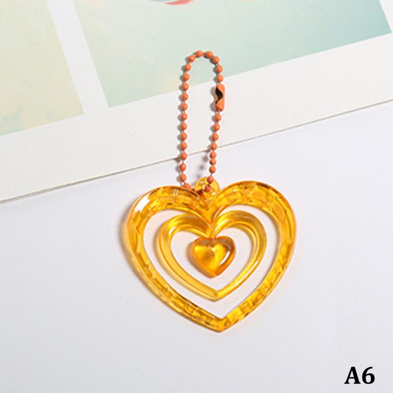 Hollow Heart Pendants Photo Album Decoration Key Chain Album Pendant Keychain Keyring Bag Key Decoration