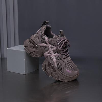 In the Autumn of 2025, the New European and American Muffin Thick-soled Heightened Versatile Casual Simple Outer Wear Fashionable Female Dad Shoes