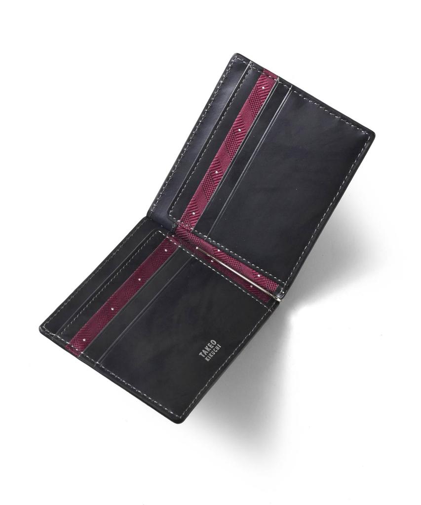 Takeo Kikuchi Max Money Clip, Pure Bill, No Coin Pocket, Cowhide Leather, No. 728614, Black