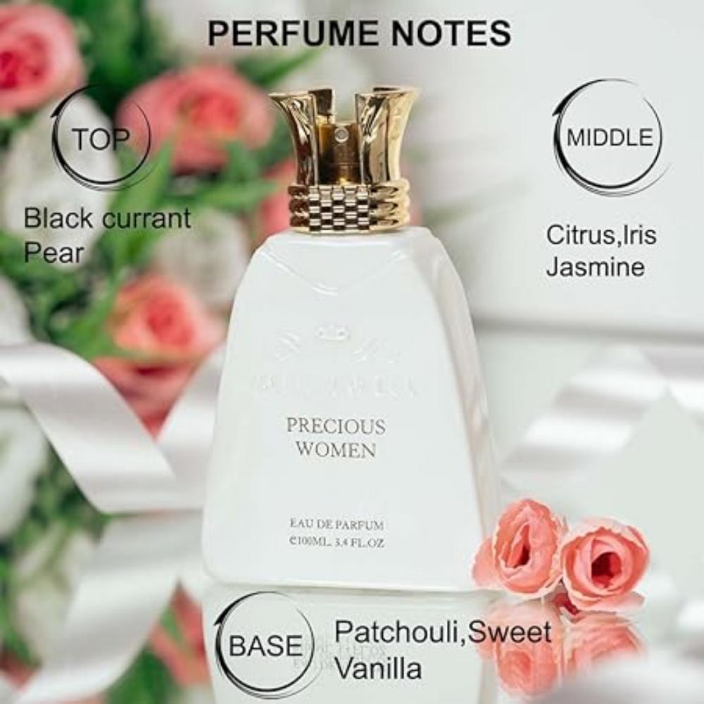 Parfum pour femme Menjewell PRECIOUS WOMEN | Eau de parfum de luxe de qualité supérieure et longue durée - 100 ml (Pour femme)