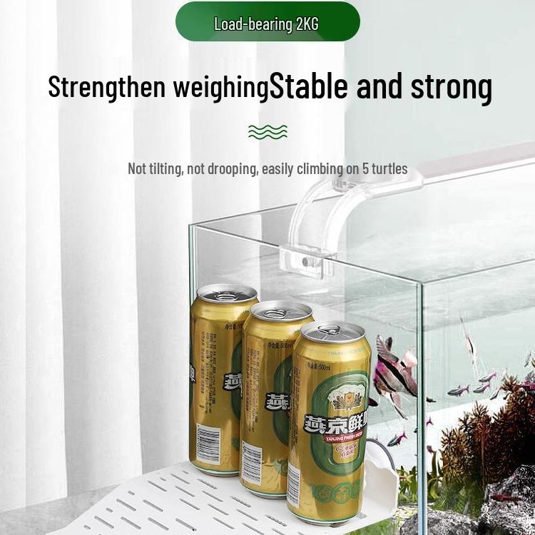 Turtle Tank Basking & Climbing Platform - Eco-Friendly Floating Resting Slope for Deep Water & Small Fish Tanks