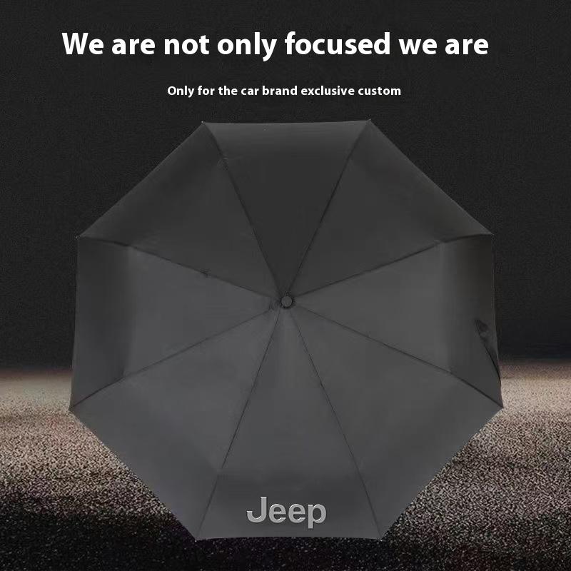 Jeep Wrangler JK Gladiator Patriot Commander Renegade Compass Grand Cherokee Car Automatic Folding Windproof Sunshade Umbrella ALQ1