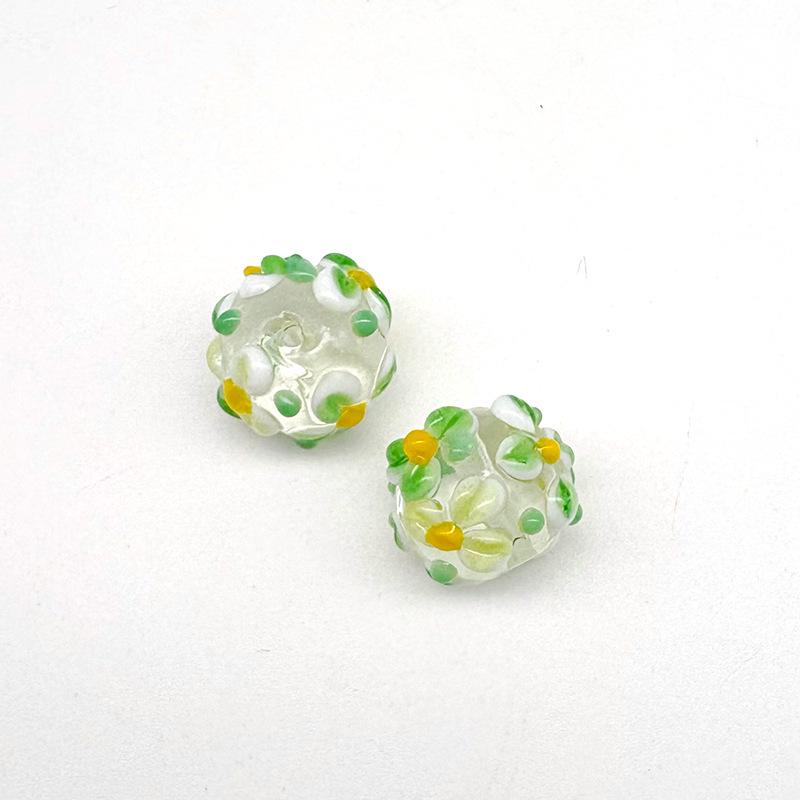 3D Multilayer Two-tone Petal Glass Beads for DIY Jewelry Crafting