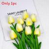 Pu Tulip Artificial Flowers For Wedding Decor Home Styling Props Photo