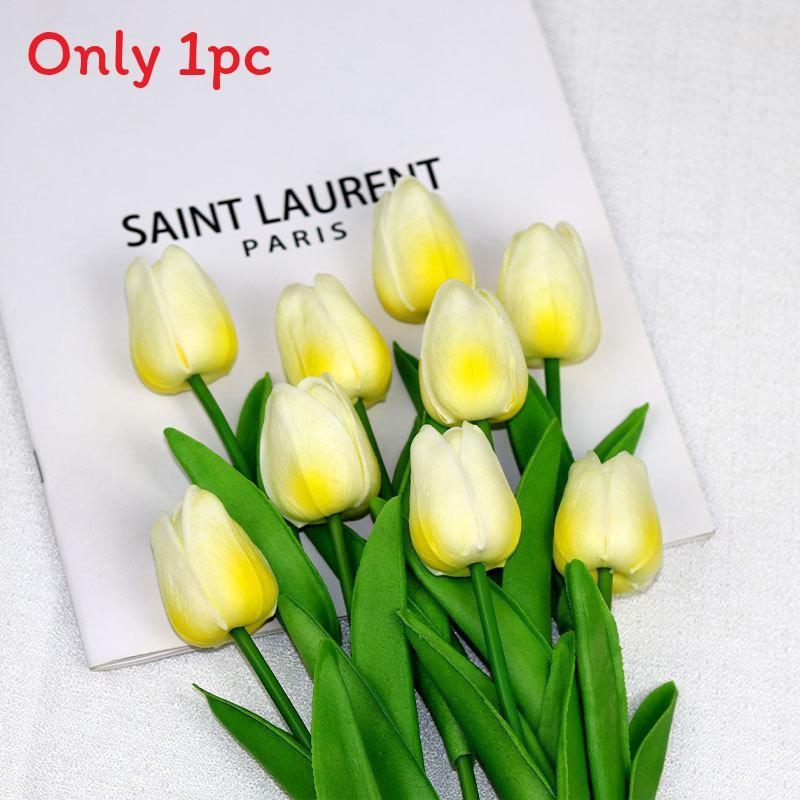 Tulip Pu Artificial Flowers For Wedding Decor Home Styling Props Photo