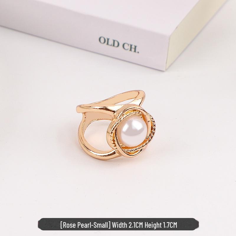 

Висококласний шарф і застібка для пряжки вузла Small перлинний/Яскраво-рожевий