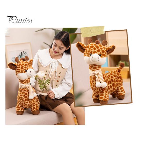 Decorative Giraffe Plush Scarf Toy Soft Stuffed Animal with Knitted Cuddle Family Toys Buddy for Kids Nursery Decor And Gift Baby Shower Birthday