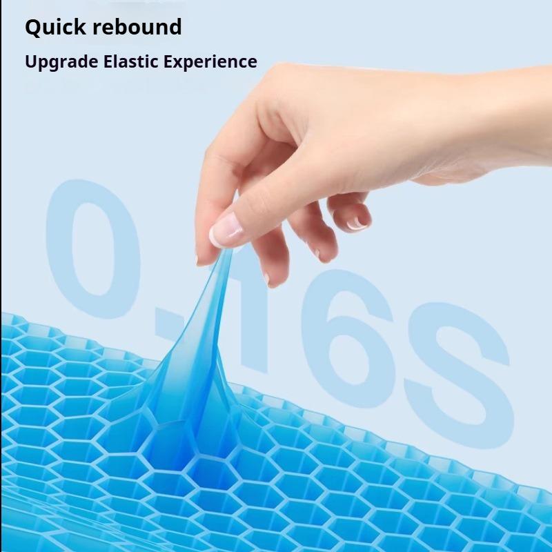 Honeycomb Gel Seat Cushion, Breathable and Cooling Chair Cushion for Summer, Car Silicone Cooling Cushion, Thickened and Comfortable Seat Cushion.