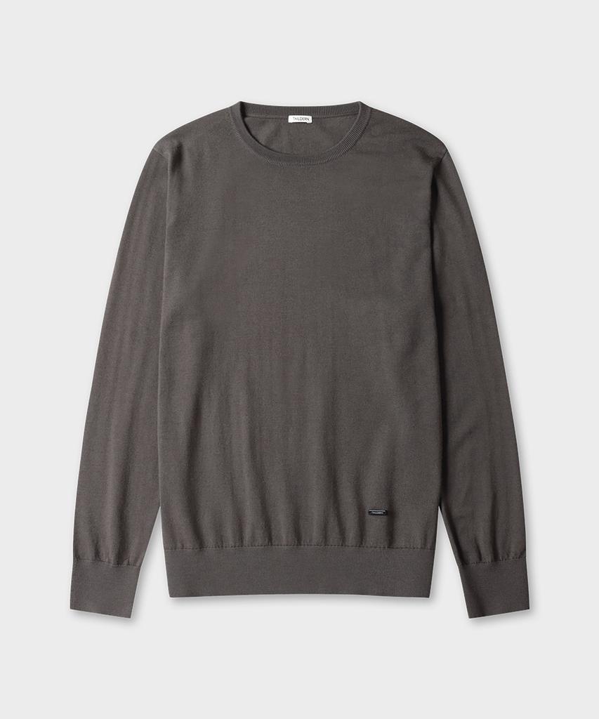 TAILDERN William Lightweight Crewneck Sweater Wool Gray