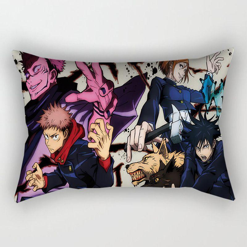 

Kaisen Jujutsu 50x30cm Anime Cushion Cover Pillowcase Home Sofa Car Decor Pillow Purple