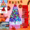 White Christmas Tree Set with 1m, 1.5m, 1.8m Trees - Snow-Decorated Holiday Decor for Home