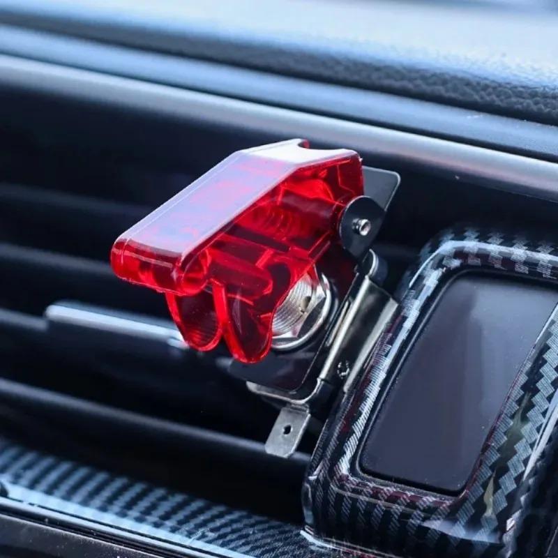 ASW-07D LED Car Modification Switch 12V 20A Auto Rocker Arm Toggle Switch with Prevent Accidental Collision Protective Cover