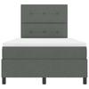 Box Spring Bed with Headboard Dark Grey 120 X 200 Cm Fabric