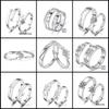 Adjustable Couple Rings: Korean Style White Gold Plated Valentine's Jewelry