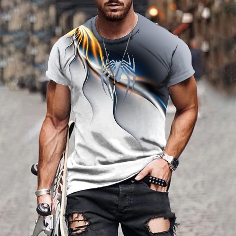 

Men s Fashion Printed Crew Neck Short Sleeves Loose T-Shirts Men’s 6XL