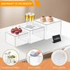 3/6Pcs Acrylic Food Display Riser Box Clear Buffet Riser Food Display Stands Multi-size Jewelry Display Stand for Party Decor