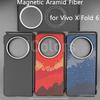For Vivo X Fold 6 Kevlar Aramid Fiber Case Magnetic With Magsafe Cover Ultra Thin Lightweight Hinge Case Carbon Fiber Woven