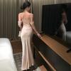 Annual Meeting Birthday Dress Tube Top Dress Women's Spring and Summer Pure Desire Fishtail Long Dress Slim Waist Hip Skirt