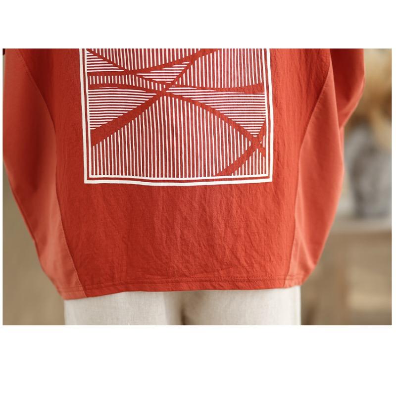 DIMANAF 2025 Summer Plus Size Tops Cotton O-Neck T-Shirt Women Stripe Printng Short Sleeve Loose Tees