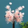 New Original Design Handmade Side Fairy Pink Flower Wrapped Silk Flower Hairpin Antique Hair Accessories Hanfu Headdress