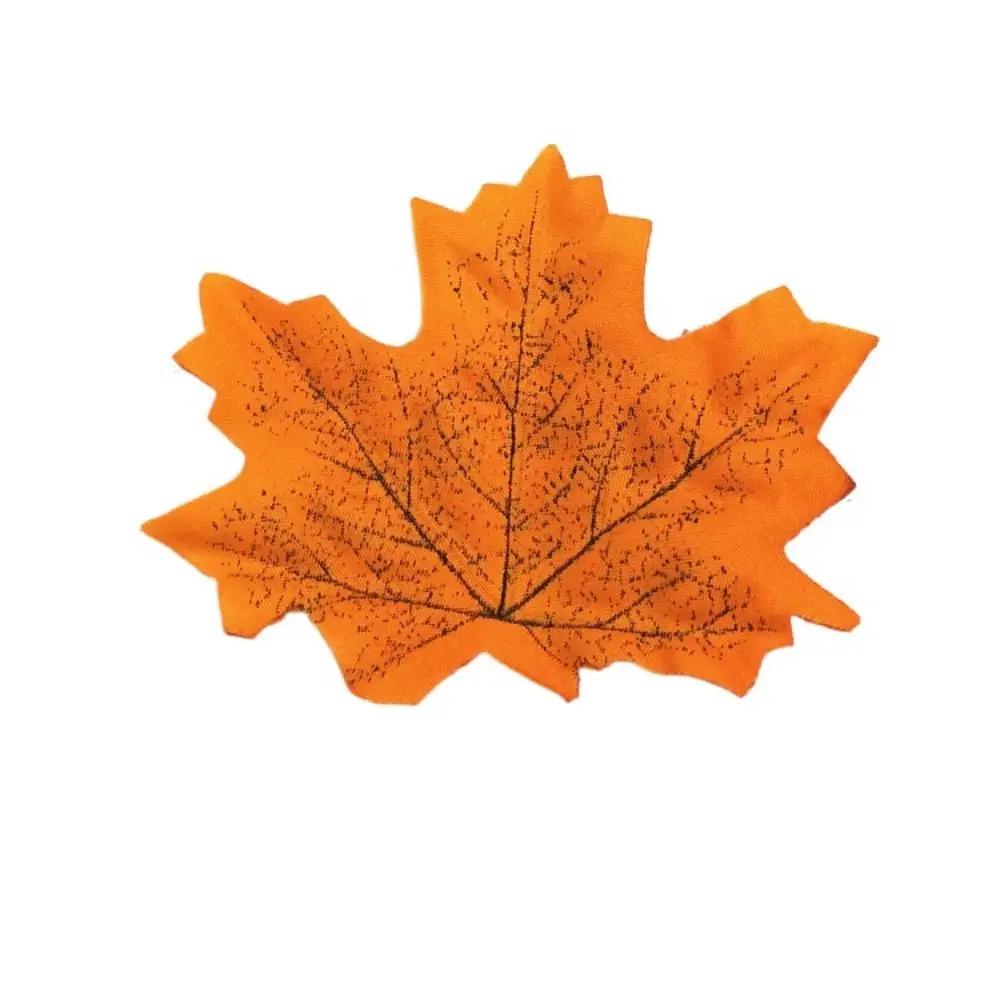 50Pcs Artificial Maple Leaves Silk Fake Autumn Leaves Diy Handmade Fall Leaf Wedding XMAS Party Decor Fall Wedding