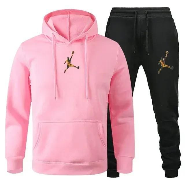 Novo Conjunto de Moletom Esportivo Masculino Estilo Europeu-Americano Outono/Inverno