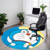 1pcDoraemon Bot Office Round Area Rug, Indoor Mat Suitable For Office, Under Office Chairs Bedroom Living Room Home Decor, Room Deco