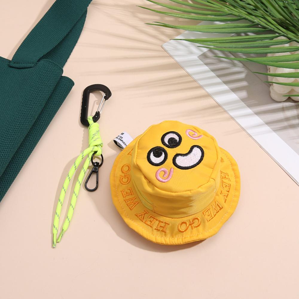 Fashion Portable Coin Purse Mini Embroidered Lanyard Case Hat With Hook Key Wallet Children