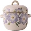 Kitchen Chinese Retro Binaural Stew Cup With Lid Water-Proof Stew Pot Ceramic Crock Pot Small Soup Cup Outlet