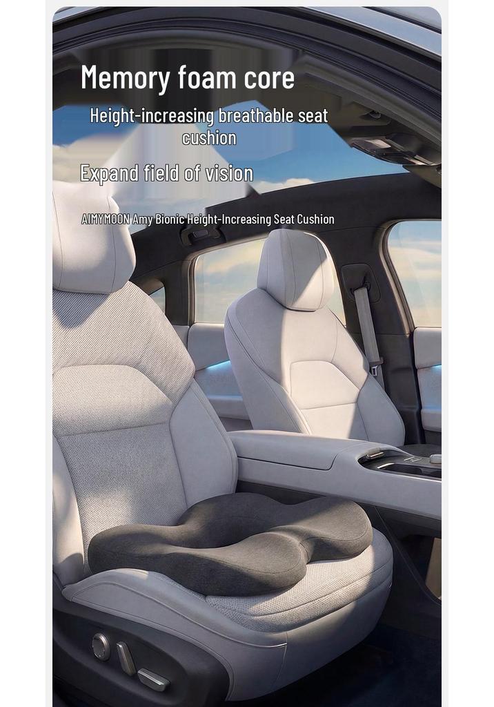 Memory Foam Breathable Seat Cushion for Long Sitting - Relieves Pressure and Pain