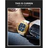 CURREN Luxury Vintage Watch for Men Sports Chronograph Quartz Wristwatches with Silicone Strap,Date,Luminous