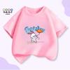 Cute Cartoon Rabbit Baby Girls' Cotton Round Neck Summer T-Shirt
