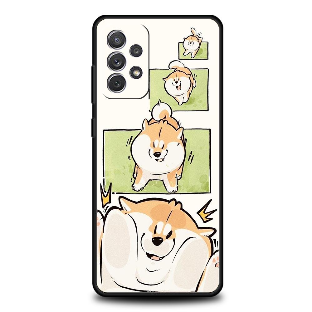 Cute Corgi Dog Phone Case for Samsung Galaxy A55 A35 A17 A07 A15 A13 A25 A51 A71 A72 A73 A32 A52 A52S A41 5G Soft TPU Shell Bags